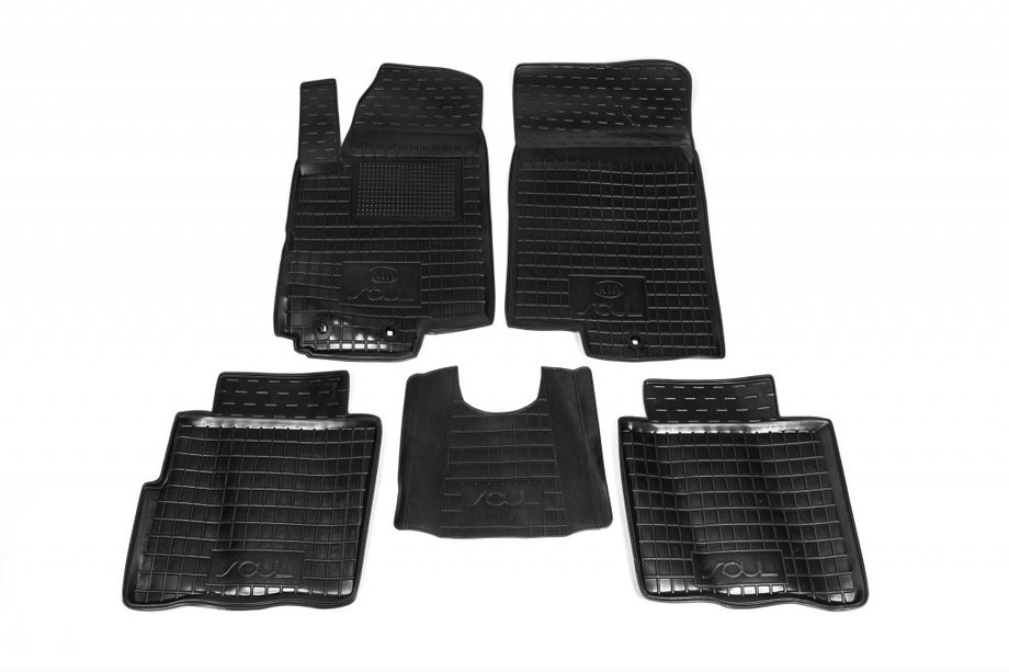 Kia Soul I 2008-2013 Alfombrillas de goma con borde (Autogumm) Image