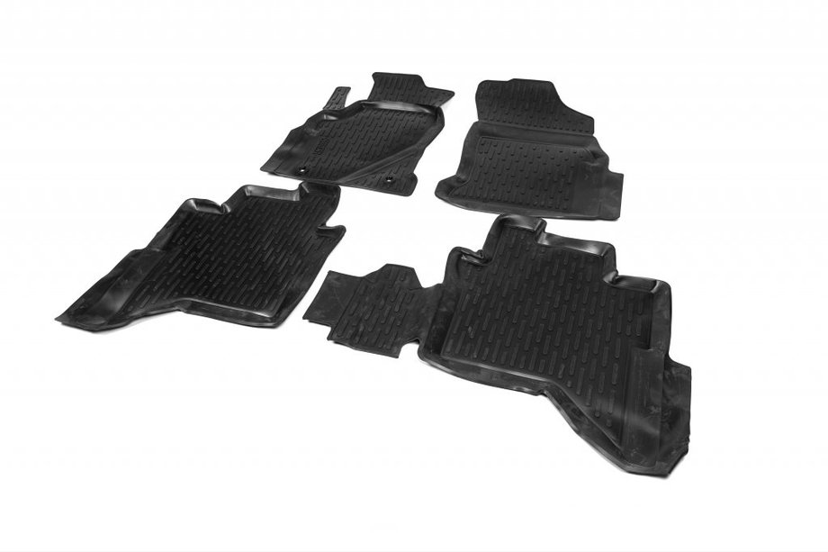 Toyota Hilux 2015- Alfombrillas de goma (4 uds, Niken 3D) Image