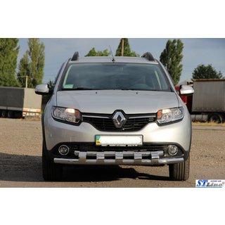 Defensa Delantera ST015 (Acero Inoxidable) Dacia Sandero 2013-2020 foto 2