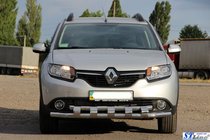 Renault Sandero 2013-2022 Defensa Delantera ST015 (Acero Inoxidable) foto 2