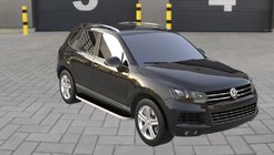 Volkswagen Touareg 2010-2018 Estribos Laterales Tayga Grey (2 uds., Aluminio) foto 2
