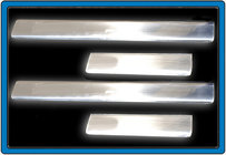 Seat Leon 2013-2020 Protector de umbral OmsaLine (4 uds, acero inoxidable) foto 1