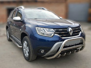 Renault Duster 2018-2024 Defensa delantera sin logotipo WT003 (acero inoxidable) foto 1