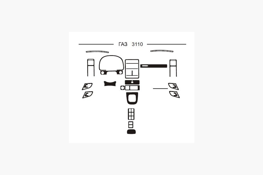GAZ-31 1981-1992 Cubiertas de tablero (Hartman) Aluminio Image