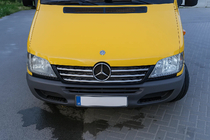 Mercedes Sprinter W901/902/903/904/905 1995–2006 Molduras cromadas para marco de parrilla delantera (2002-2006, 5 piezas, acero inoxidable) foto 3