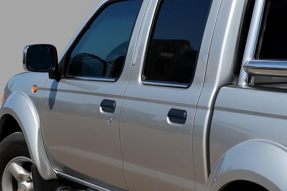 Nissan NP300 1999-2015 Molduras exteriores de ventanas acero inoxidable (4 uds) Image