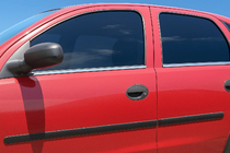 Opel Corsa C 2000-2006 Molduras Exteriores de Ventanas Acero Inoxidable (4 uds) foto 1