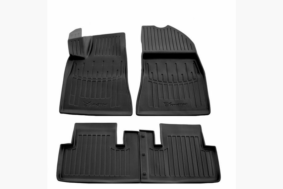 Tesla Model 3 2017- Alfombrillas de goma Stingray 3D (4 uds, poliuretano) Image