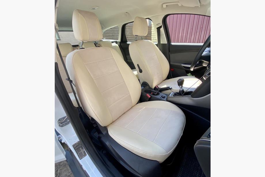 Ford Focus III 2011-2017 Fundas de Asientos Coche Piel Sintetica+Tela+Alcantara Antara A099 (Juego Completo) Foto 2