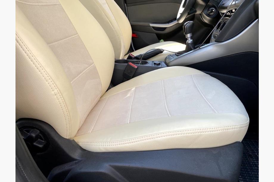 Ford Focus III 2011-2017 Fundas de Asientos Coche Piel Sintetica+Tela+Alcantara Antara A099 (Juego Completo) Foto 18