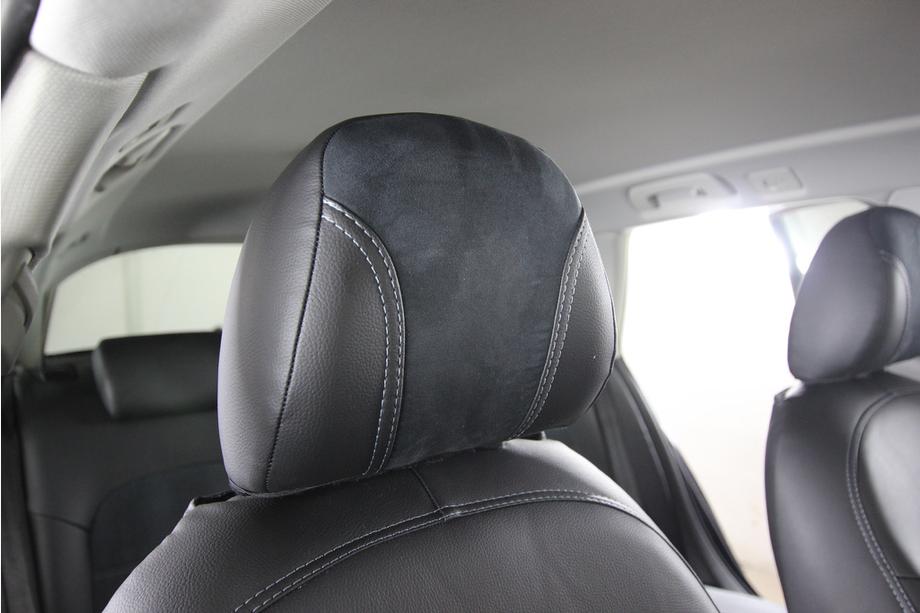 Audi A4 B8 2007-2015 Fundas de asiento coche piel sintética+tejido+alcantara Antara A001 (interior completo) Foto 9