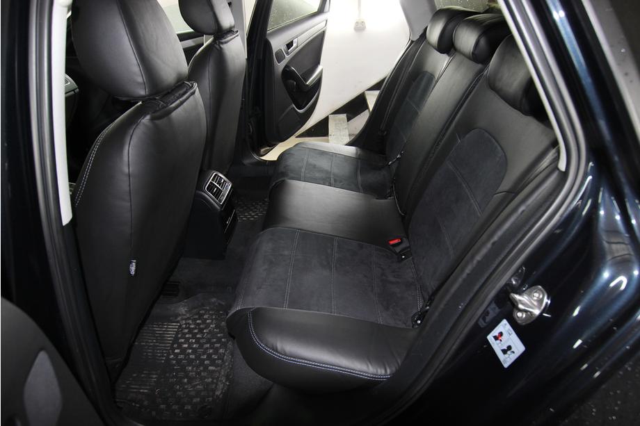 Audi A4 B8 2007-2015 Fundas de asiento coche piel sintética+tejido+alcantara Antara A001 (interior completo) Foto 3