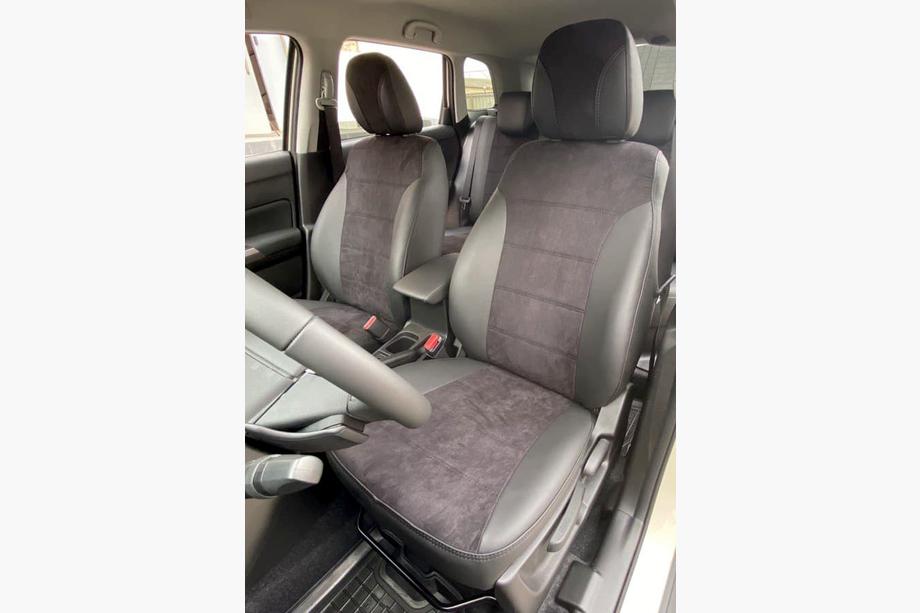 Suzuki Vitara 2015- Fundas de asiento coche piel sintética+tejido+alcantara Antara A001 (interior completo) Foto 8