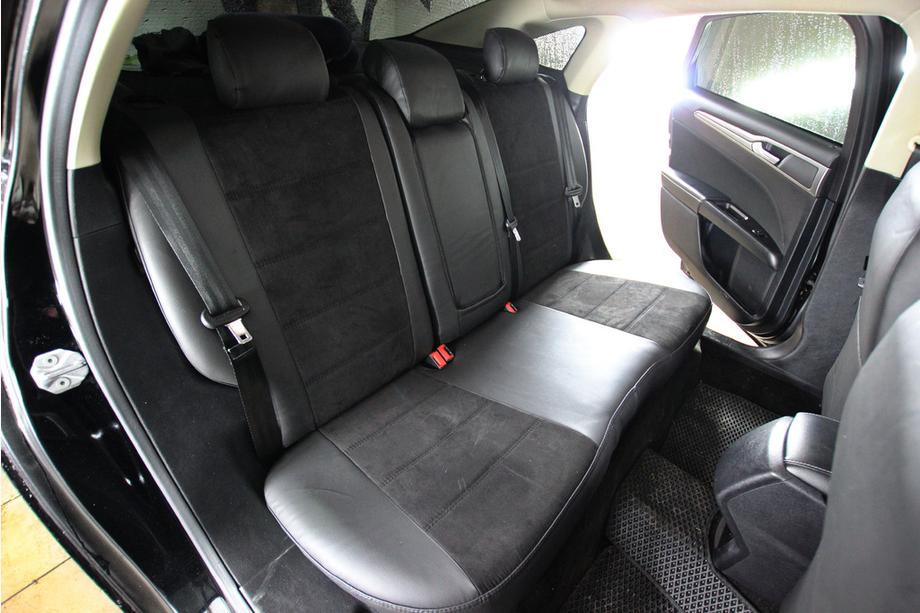 Ford Fusion 2012-2020 Fundas de asiento coche piel sintética+tejido+alcantara Antara A001 (interior completo) Foto 3