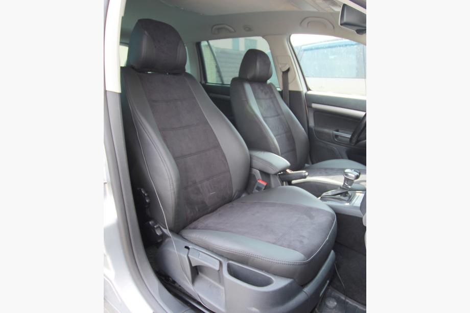 Skoda Octavia II A5 2010-2013 Fundas de asiento coche piel sintética+tejido+alcantara Antara A001 (interior completo) Foto 1