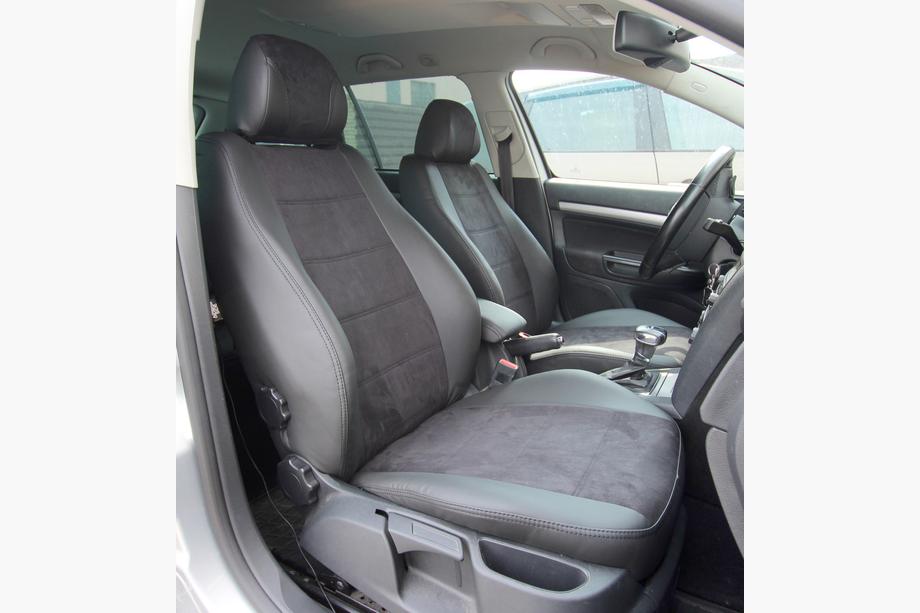 Skoda Octavia II A5 2010-2013 Fundas de asiento coche piel sintética+tejido+alcantara Antara A001 (interior completo) Foto 19