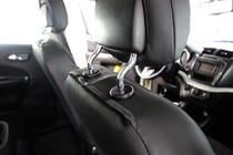 Dodge Journey 2008-2020 Fundas de Asientos Coche Cuero Ecológico+Tela+Alcantara Antara A001 (3 Filas) foto 8