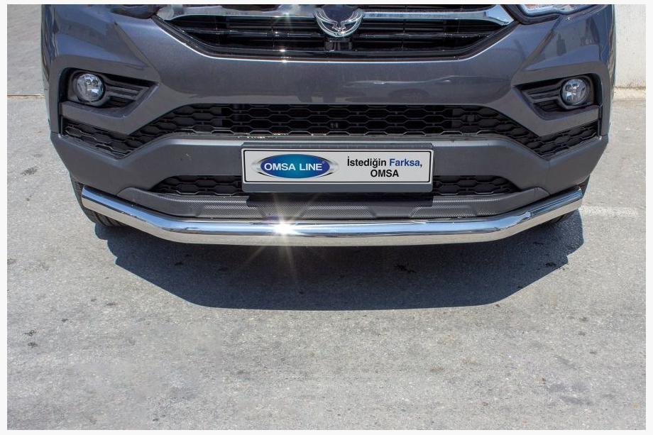 SsangYong Musso II 2018– Defensa Delantera Texas (76mm, Acero Inoxidable) Foto 2