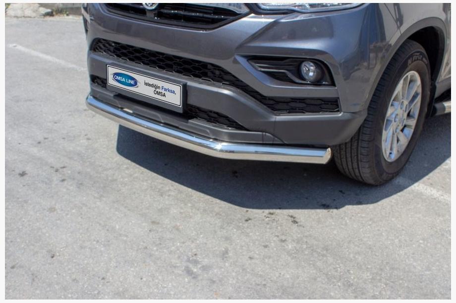 SsangYong Musso II 2018– Defensa Delantera Texas (76mm, Acero Inoxidable) Foto 1