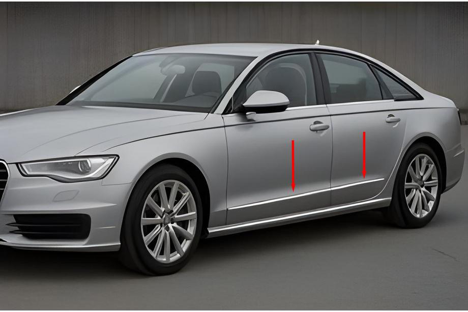 Audi A6 C7 2011-2017 Molduras Cromadas de Puertas (6 uds) Image