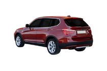 BMW X3 F25 2011-2018 Moldura de acero inoxidable sobre la matrícula foto 1