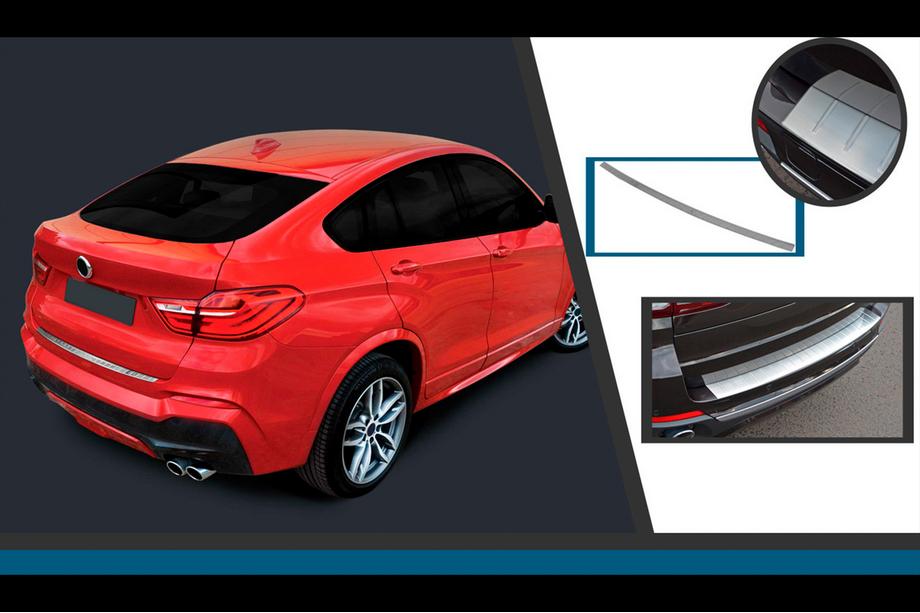BMW X4 F26 2014-2018 Protector de Paragolpes Trasero de Acero Inoxidable OmsaLine Image