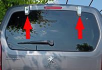 Peugeot Partner/Rifter 2019- Cubiertas para bisagras de puertas traseras (2 uds, acero inoxidable) foto 1
