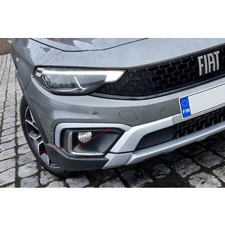 Marcos de Acero Inoxidable para Faros Antiniebla Fiat Tipo Cross 2021- foto 3