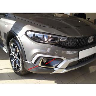 Marcos de Acero Inoxidable para Faros Antiniebla Fiat Tipo Cross 2021- foto 1
