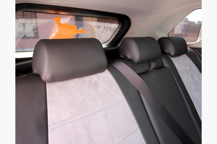 Toyota Rav 4 2019–2025 Fundas de Asientos Coche Piel Sintetica+Tela+Alcantara Antara A0010 (Juego Completo) Foto 10
