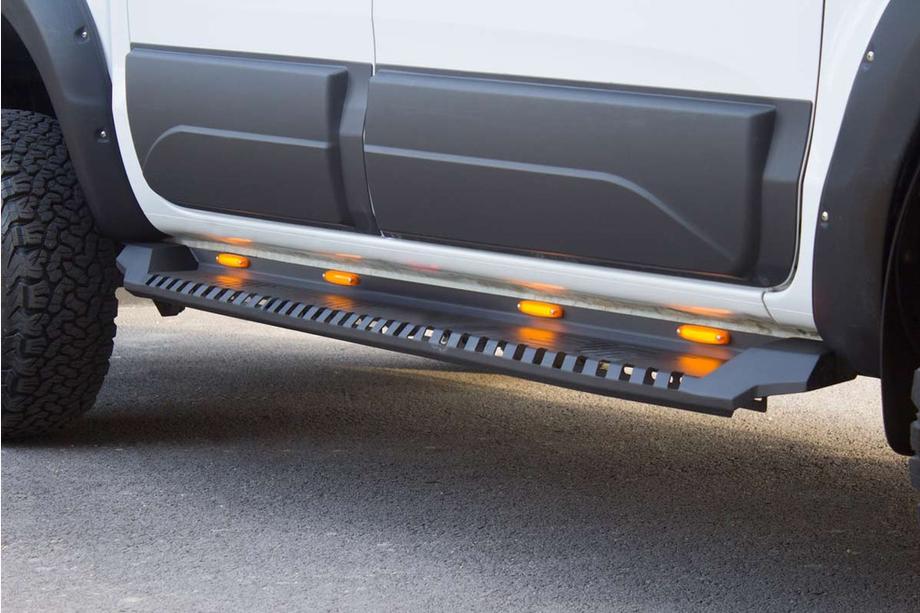 Fiat Fullback 2016- Estribos laterales Dakar V1 con LED (2 uds, metal) Foto 2
