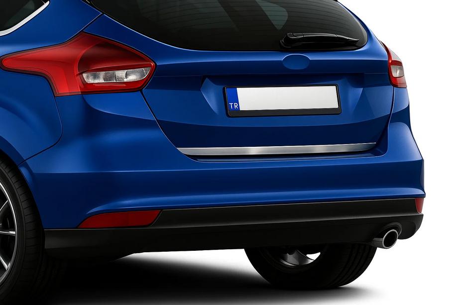 Ford Focus III 2011-2017 Moldura de maletero 2015-2017 (Hatchback, acero inoxidable) Image