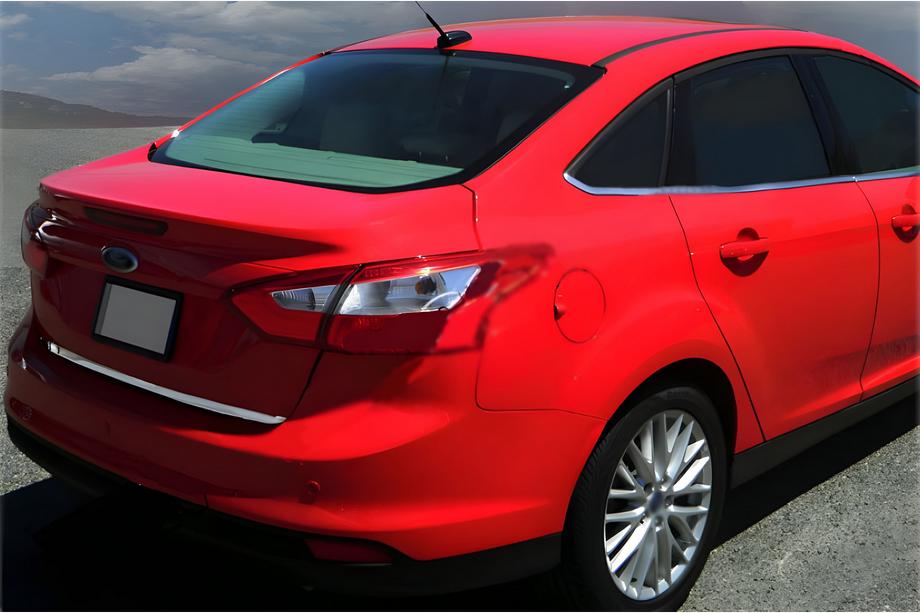 Ford Focus III 2011-2017 Moldura de maletero 2015-2017 (Sedán, acero inoxidable) Image