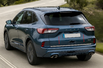 Ford Kuga/Escape 2019- Moldura maletero acero inoxidable foto 2
