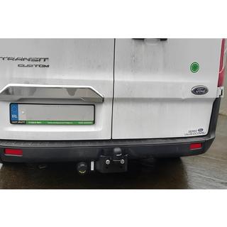 Moldura cromada sobre la matrícula (2 puertas, acero inoxidable) Ford Custom 2013-2022 foto 1