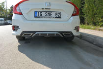 Honda Civic Sedan X 2016-2021 Difusor para parachoques trasero (Meliset, en color) foto 2