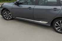 Honda Civic Sedan X 2016-2021 Molduras de Puerta V2 (4 uds, Acero Inoxidable) foto 1