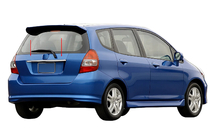 Honda FIT/Jazz 2002-2008 Moldura cromada sobre la matrícula (acero inoxidable) foto 1