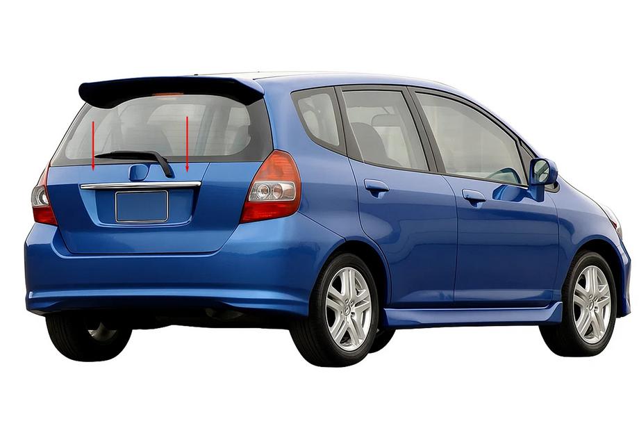 Honda FIT/Jazz 2002-2008 Moldura cromada sobre la matrícula (acero inoxidable) Image