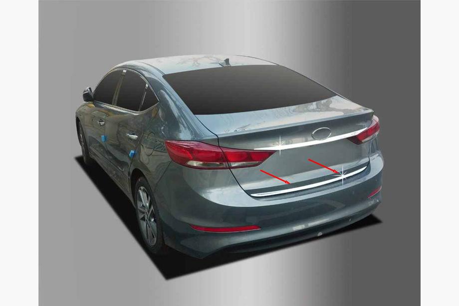 Hyundai Elantra (AD) 2015-2020 Moldura maletero acero inoxidable Foto 3