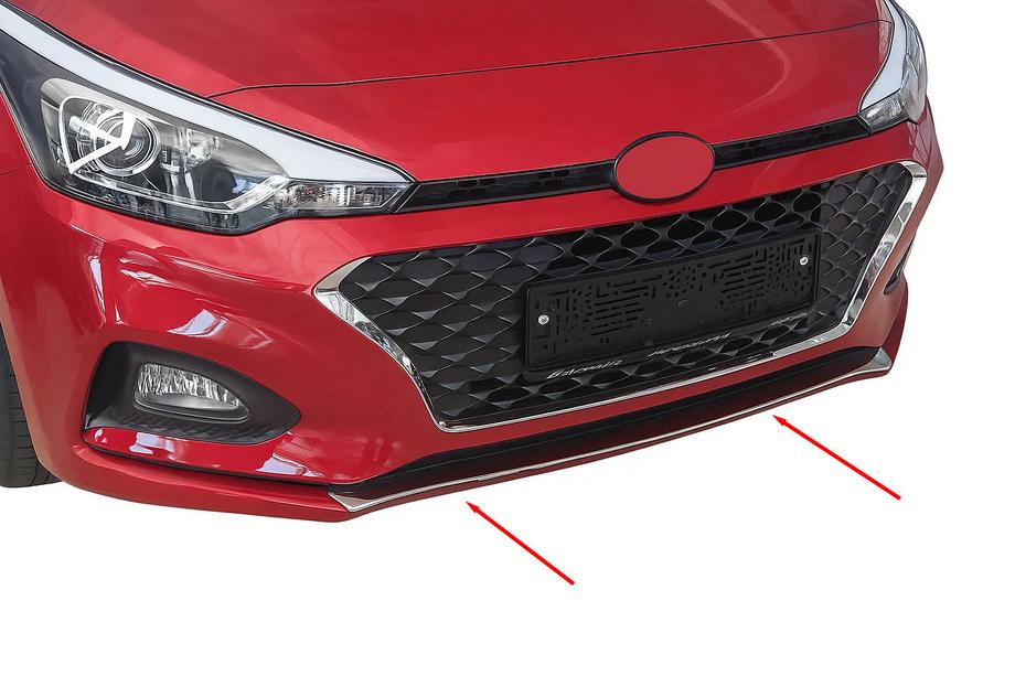 Hyundai I-20 2014-2020 Cubierta de rejilla de parachoques 2018-2020 (acero inoxidable) Image