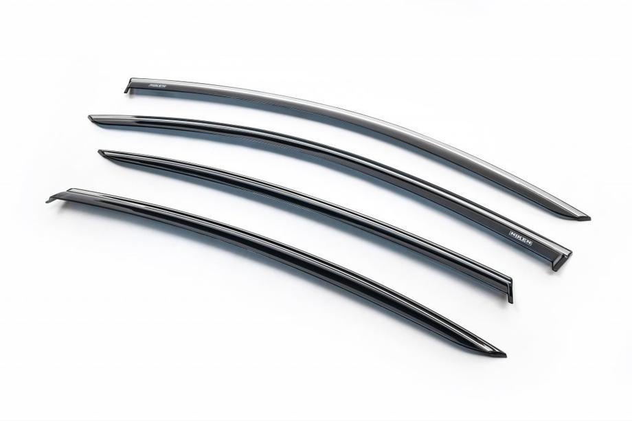 Volkswagen Passat B6 2006-2012 Deflectores de ventana con moldura cromada SD (EU, 4 uds, Niken) Foto 5
