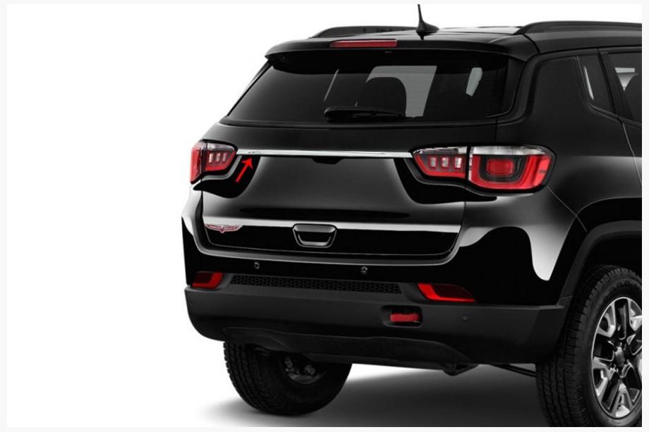 Jeep Compass 2016- Moldura cromada para tapa de maletero (acero inoxidable) Image