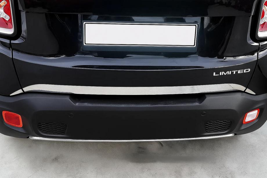 Jeep Renegade 2014- Moldura de maletero 2019 (3 uds, acero inoxidable) Image
