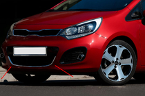 Kia Rio 2012-2017 Cubierta de parrilla para HB (acero inoxidable) foto 1