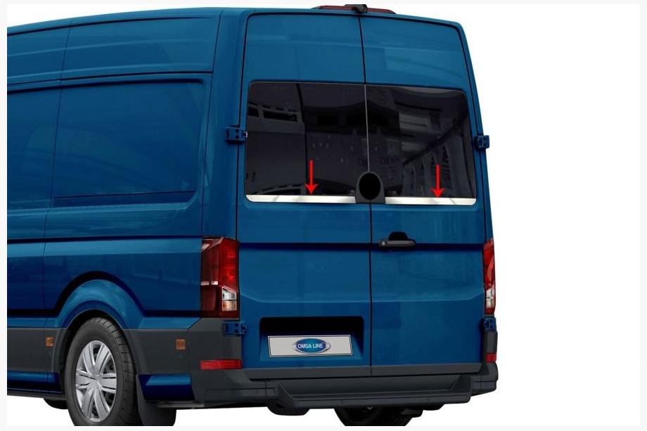 Volkswagen Crafter 2016- Moldura de cristal acero inoxidable (2 uds) Image