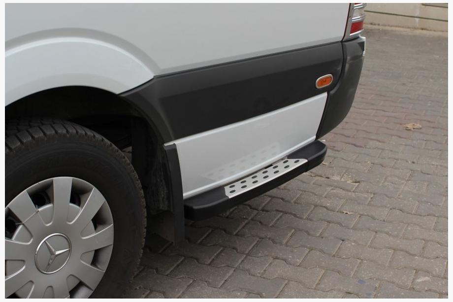 Mercedes Sprinter W901/902/903/904/905 1995–2006 Estribos Laterales DOT-Line detrás de la rueda (2 uds., Aluminio) Foto 1