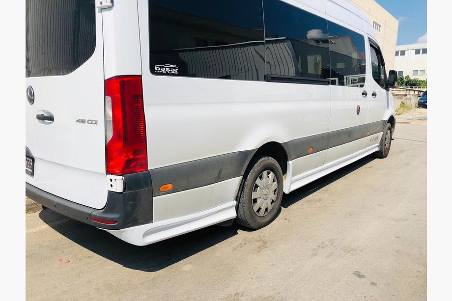 Mercedes Sprinter W907/W910 2018- Juego de faldones laterales (imprimados para pintar) L3 - Largo (para parachoques tuning) Image