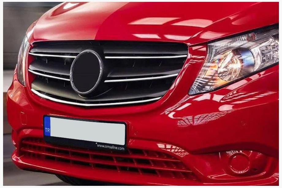 Mercedes Vito/V-class W447 2014- Cubiertas de Parrilla Cromadas 2020+ (5 uds, Acero Inoxidable) Image