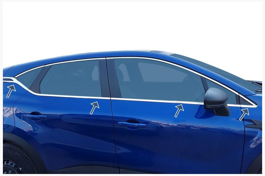 Renault Captur 2019- Molduras de Ventanas Acero Inoxidable (8 uds) Image